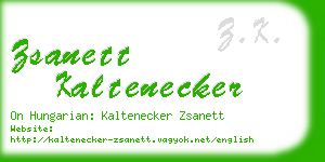 zsanett kaltenecker business card